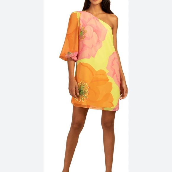 Trina Turk Colourful Off the Shoulder Mini Dress NWOT - Picture 1 of 7